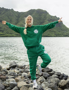 Elevated Faith Green Sweatpants and Hoodie Set, Cozy Christian Apparel for Comfortable Outings