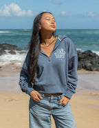 Elevated Faith Christian Jacket in gray featuring a zip-up design and inspirational print for casual wear