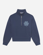 Elevated Faith Christian Jacket in Navy with Half-Zip and Inspirational Print for Everyday Wear