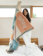 Cozy Elevated Faith Blanket featuring Yahweh design, perfect for Christian gifts and home decor