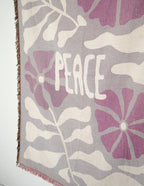 Elevated Faith Blanket featuring floral design and the word Peace, perfect for Christian gifts