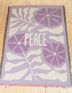 Elevated Faith Peace Blanket with Floral Design, Ideal for Christian Gifts and Home Decor