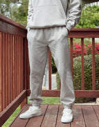 Elevated Faith gray sweatpants for men featuring a comfortable fit, perfect Christian Apparel for casual wear