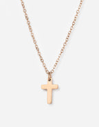 Elegant Elevated Faith Cross Necklace in Rose Gold, a stunning piece of Christian Jewelry