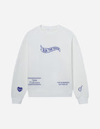 Elevated Faith Christian Crewneck Sweatshirt in White with Inspirational Text and Comfortable Fit
