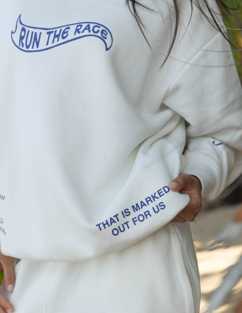 Elevated Faith Christian Crewneck Sweatshirt with inspirational text and comfortable fit