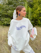 Elevated Faith Christian Crewneck Sweatshirt with 'Run the Race' Graphic for Comfort and Style