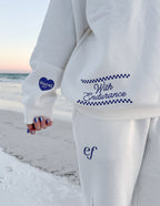 Elevated Faith Christian Crewneck Sweatshirt in white with inspirational prints for a stylish look