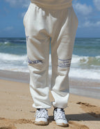 Elevated Faith Cream Sweatpants with Christian Apparel Graphics for Comfort and Style