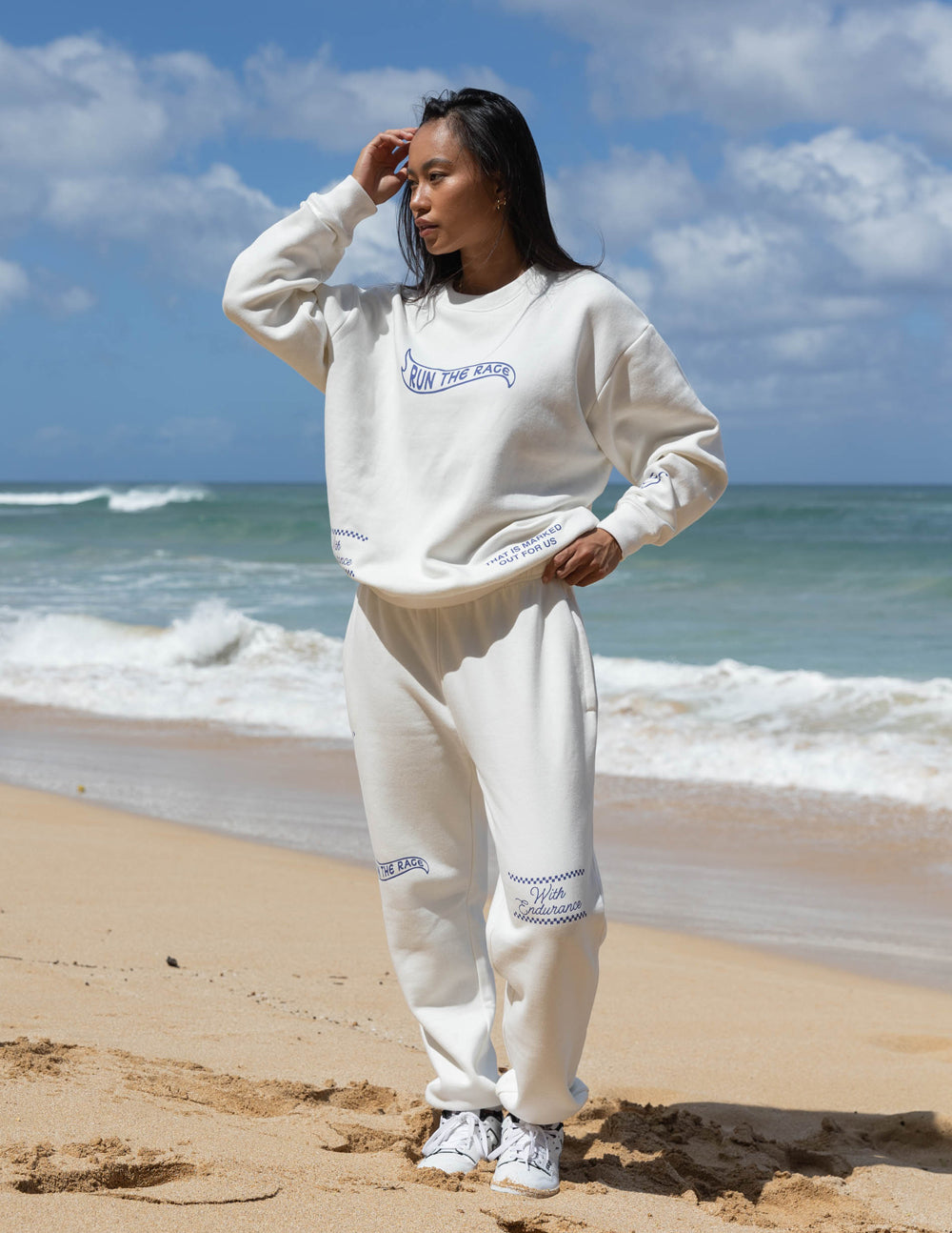 Elevated Faith White Sweatpants for Women, Ideal Christian Apparel for Comfort and Style