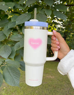 Elevated Faith Tumbler with 'Savior' Heart Design, Ideal for Christian Gifts
