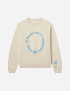 Elevated Faith Christian Crewneck Sweatshirt in cream with blue star-themed graphic design