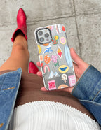 Colorful Christian iPhone Case with Various Stickers and Inspirational Messages for Personal Style