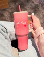 Elevated Faith Pink Tumbler with Take Heart Design for Christian Gifts
