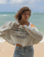 Elevated Faith Christian Crewneck Sweatshirt in Gray with Inspirational Text on Back