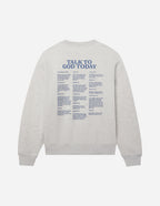 Elevated Faith Christian Crewneck Sweatshirt in Gray with Inspirational Text on Back