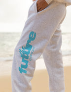 Elevated Faith Grey Sweatpants with 'The Future is Bright' Print for Christian Apparel Enthusiasts