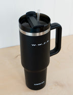 Elevated Faith Tumbler with W.W.J.D. design, perfect for Christian Gifts and everyday use