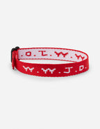 Elevated Faith Red W.W.J.D. Christian Jewelry Bracelet with Adjustable Strap for Faithful Wearers