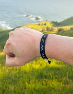 Elevated Faith Christian Jewelry Bracelet in Black with Inspirational Text for Daily Wear