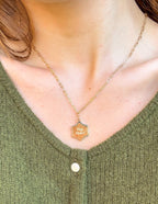 Elevated Faith Christian Jewelry Necklace with a gold charm engraved with the words My Maker