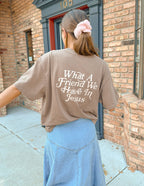 Elevated Faith Christian Apparel T-Shirt with 'What A Friend We Have In Jesus' design on the back