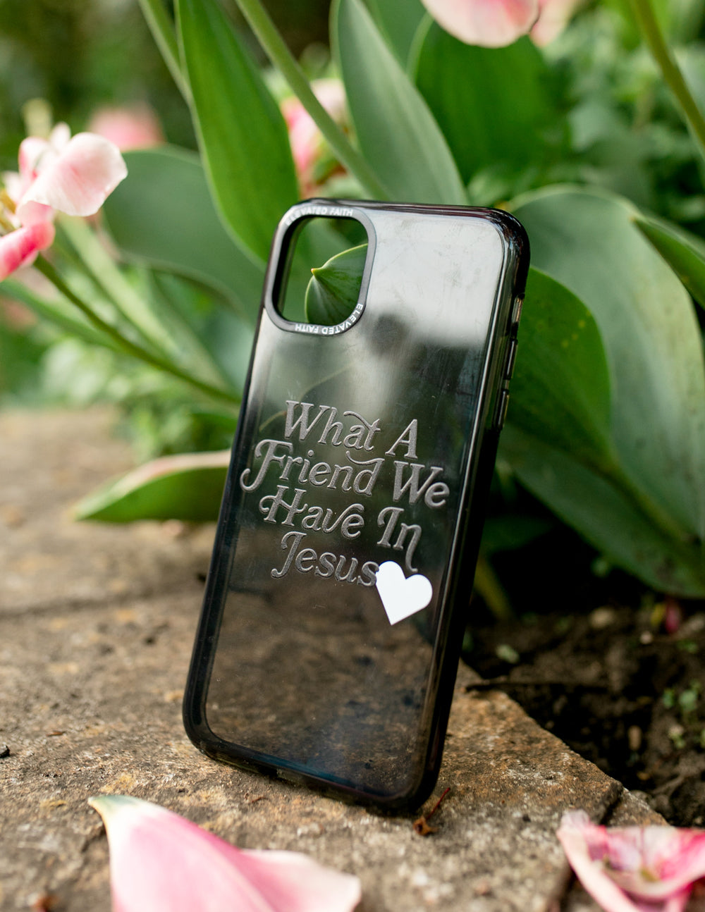 Elevated Faith Christian iPhone Case with 'What A Friend We Have In Jesus' Design
