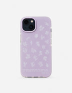 Elevated Faith Christian iPhone Case in lavender with floral designs and inspirational quote