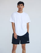 Elevated Faith Christian Shorts in Black, perfect for casual and active wear.