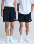 Unisex Christian Shorts from Elevated Faith in navy with side pockets and comfortable fit