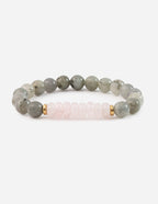 Elevated Faith Christian Jewelry Bracelet featuring gray and pink stone beads for a stylish look