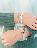 Elevated Faith Christian Jewelry Bracelet with colorful stone beads and cross charms for everyday wear