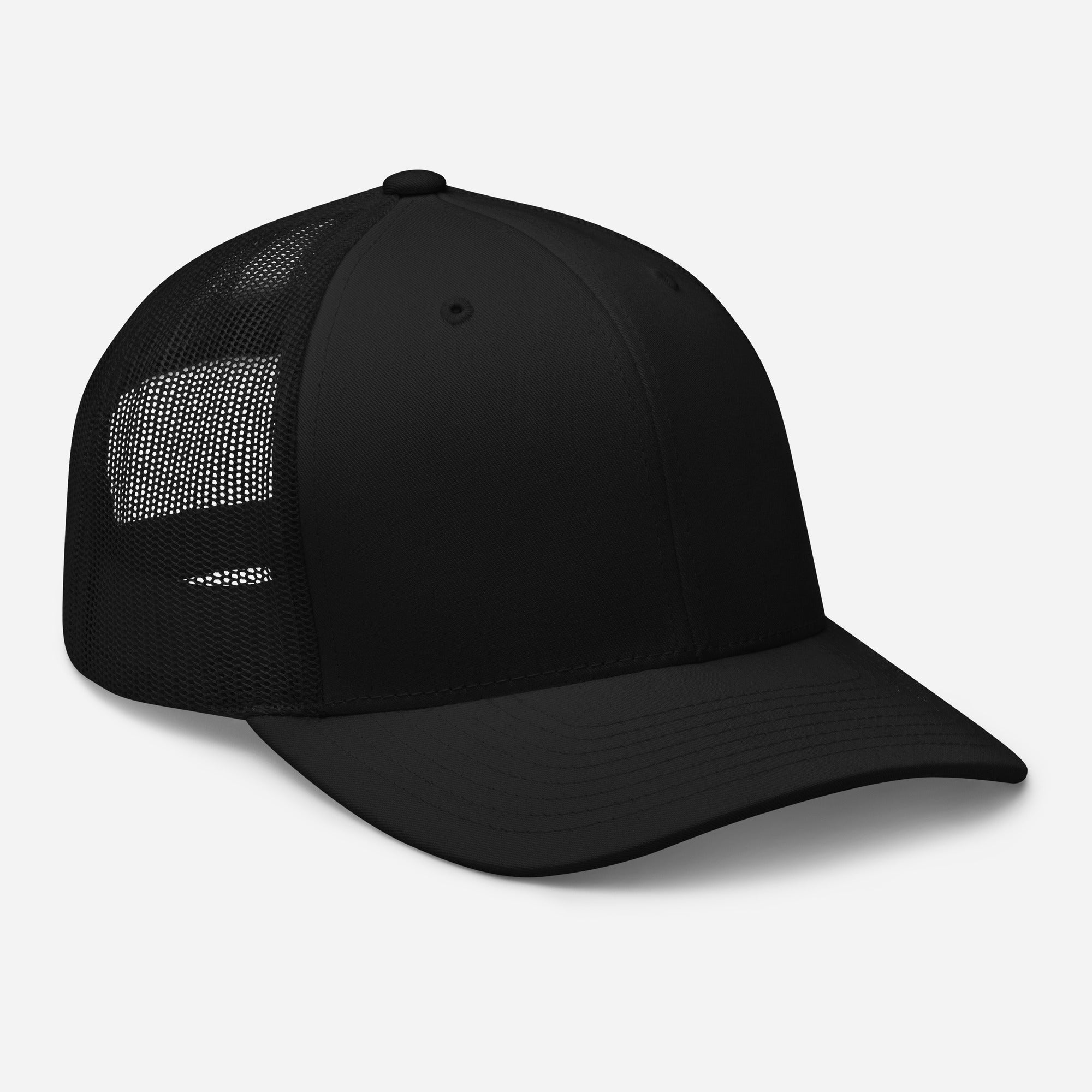 Rep The One Christian Embroidered Hat in black with a mesh back for style and comfort