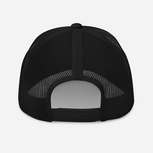 Back view of the Christian Embroidered Hat featuring a mesh design for breathability