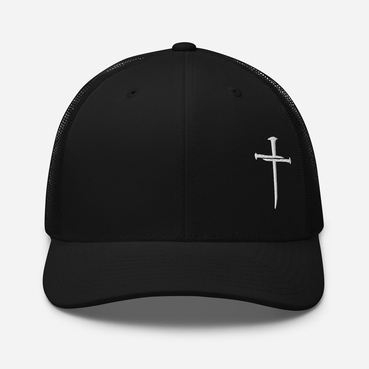 3 Nails Cross Trucker Christian Hat - RepThe1 Christian Apparel