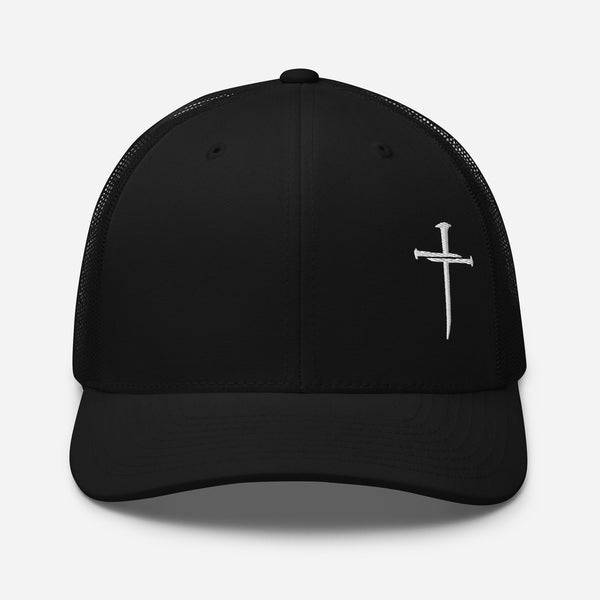 3 Nails Cross Trucker Christian Hat