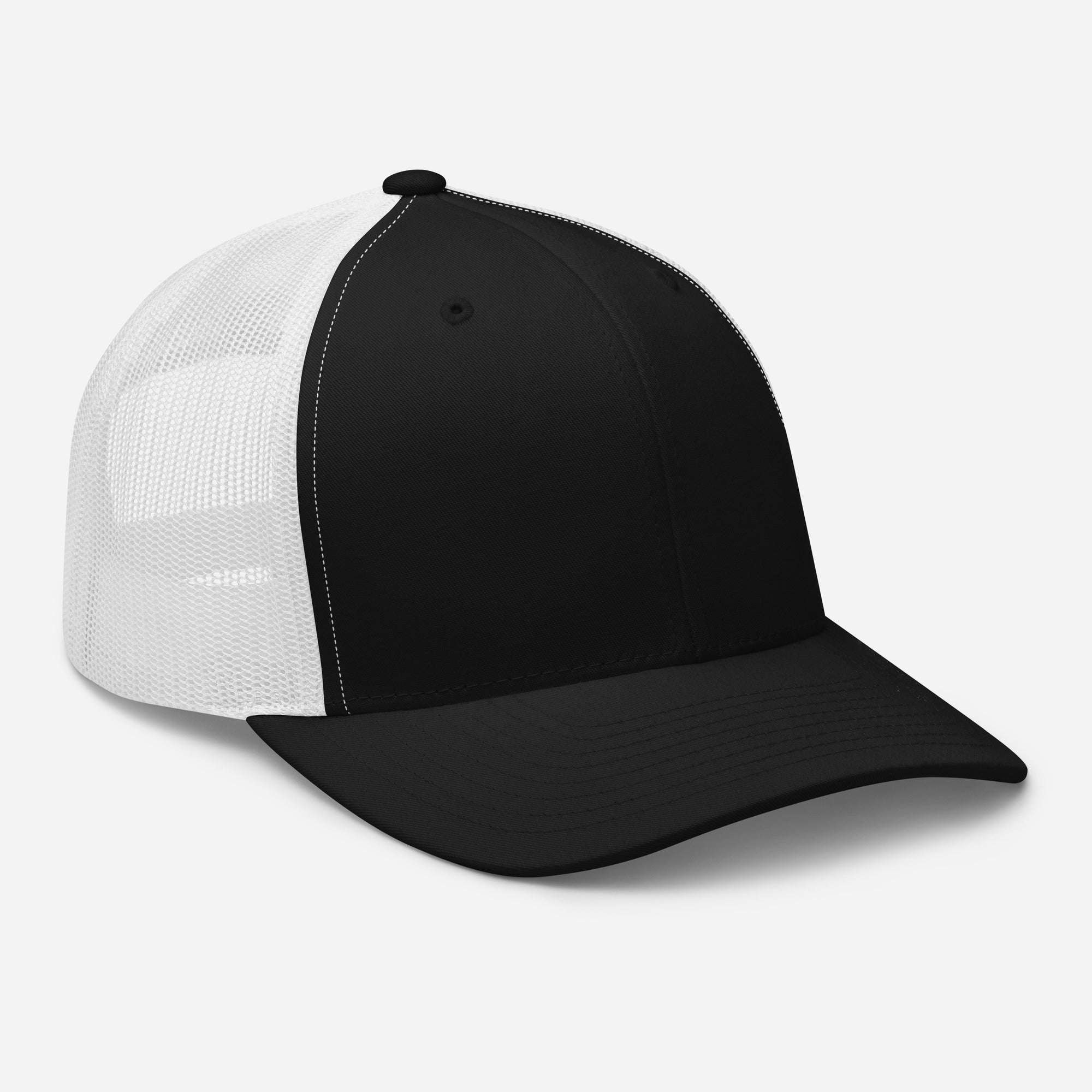 Christian Embroidered Hat featuring a black front and mesh back for a stylish look