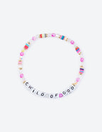 Colorful Elevated Faith Christian Jewelry Bracelet with beads spelling 'CHILD OF GOD'