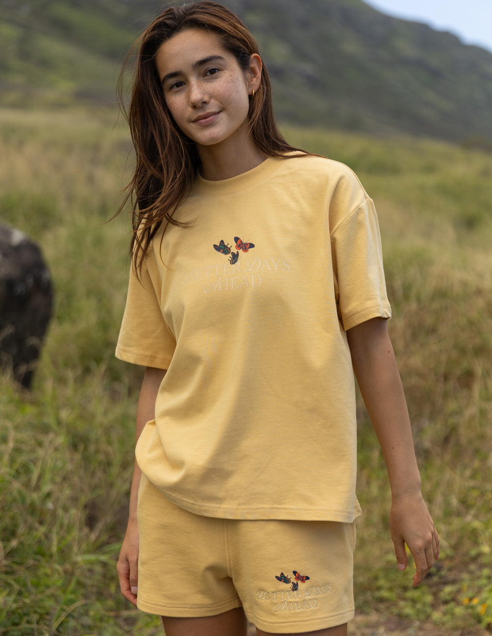 Elevated Faith Christian Apparel T-Shirt in soft yellow with a comfortable fit for everyday wear