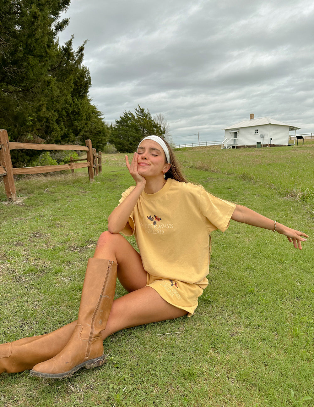 Elevated Faith Christian Apparel T-Shirt in yellow with a relaxed fit, perfect for casual wear