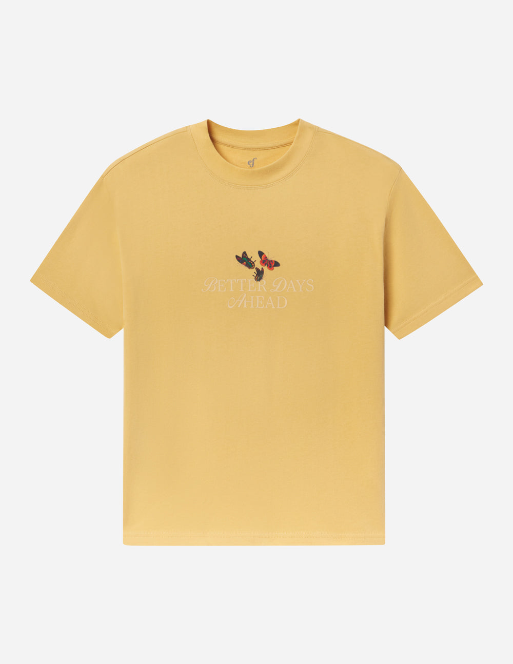 Elevated Faith Christian Apparel T-Shirt in Yellow with 'Better Days Ahead' Graphic Design