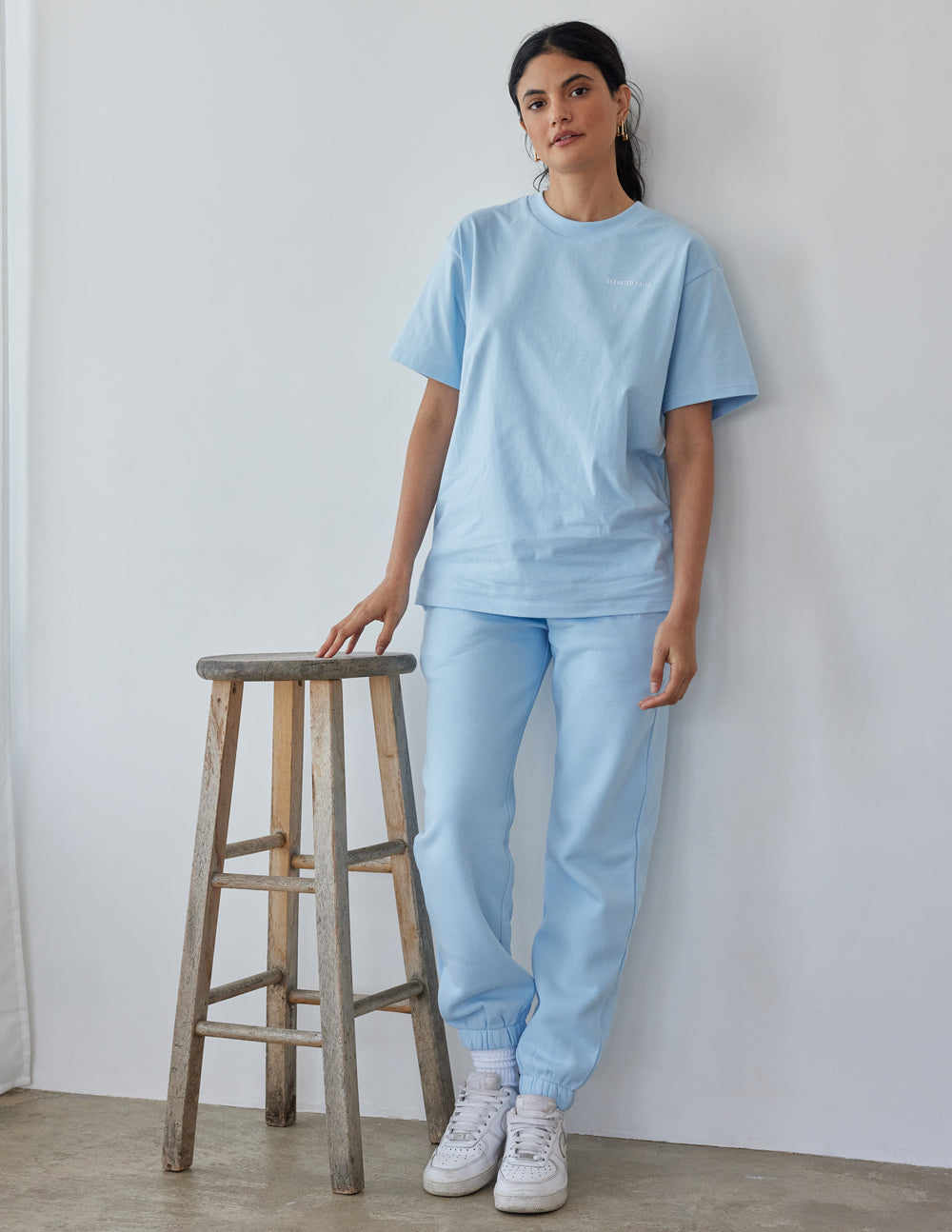 Elevated Faith Light Blue Christian Apparel T-Shirt for Comfortable Daily Wear