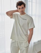 Elevated Faith Men's Christian Apparel T-Shirt in Cream Color with Simple Design