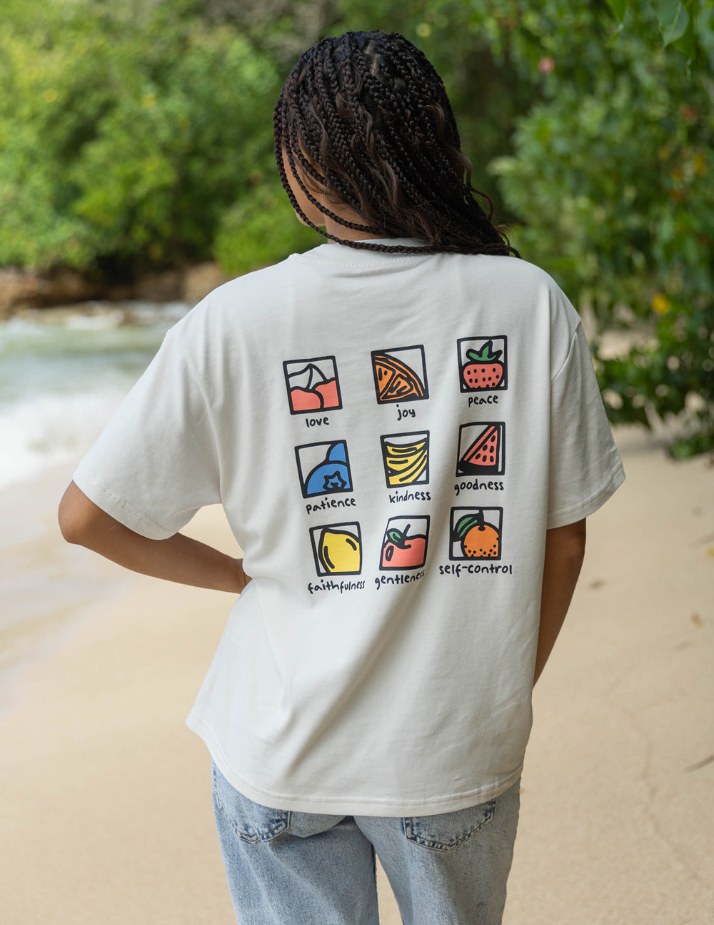 Elevated Faith Christian Apparel T-Shirt with positive message graphic on back design