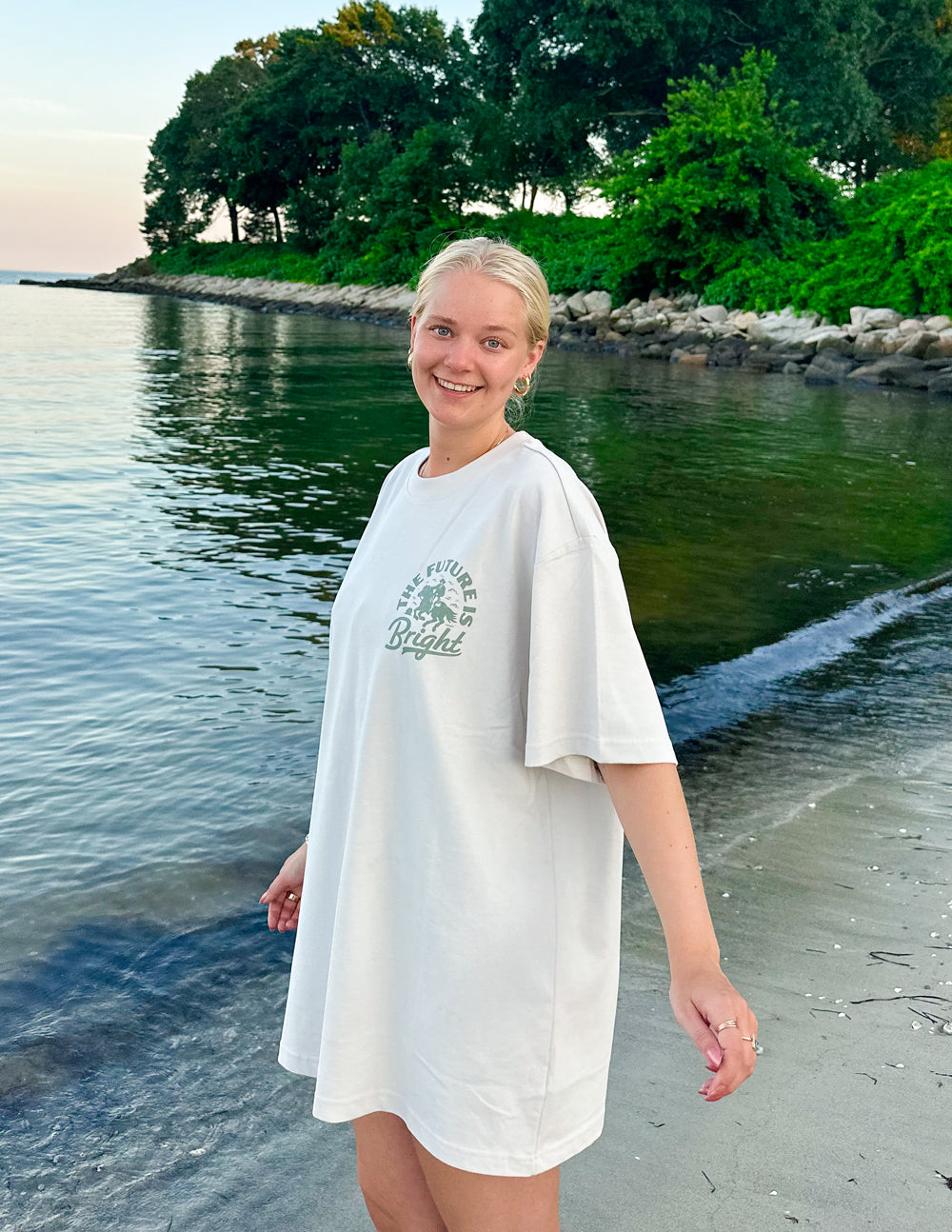 Elevated Faith Christian Apparel T-Shirt in light color, perfect for casual summer outings