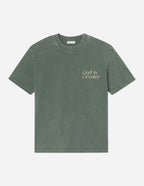 Elevated Faith Christian Apparel T-Shirt in green with 'God is Greater' graphic print on the front