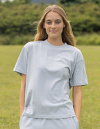 Light blue Christian Apparel T-Shirt with 'God is here' text for comfortable everyday wear