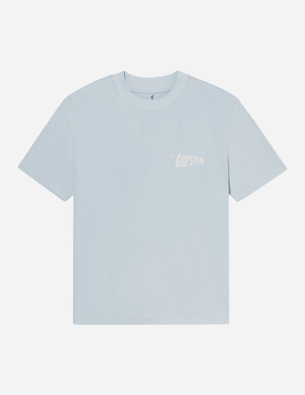 Light blue Christian Apparel T-Shirt from Elevated Faith featuring the text God's Plan