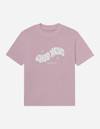 Elevated Faith Good News Christian Apparel T-Shirt in soft pink for daily inspiration