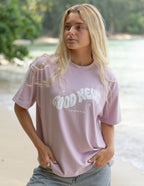 Elevated Faith Christian Apparel T-Shirt in light pink with 'Good News' print for casual comfort
